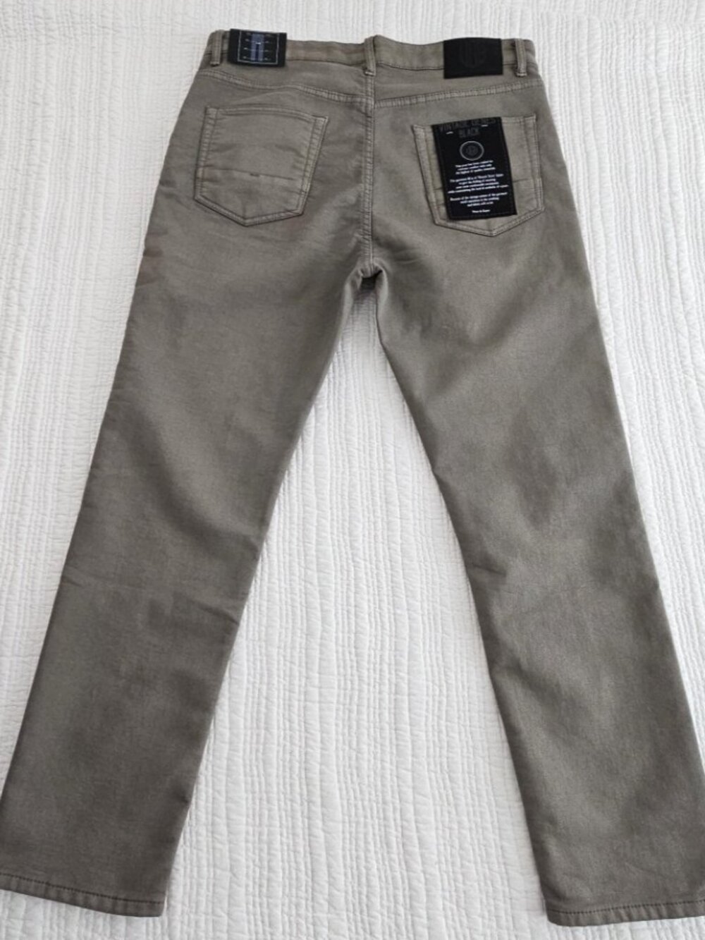 Vintage Genes Black Jeans Men's 36x30 Gray French Terry Denim Stretch NWT NEW - Picture 2 of 16